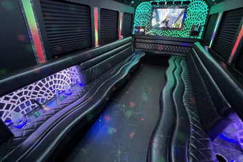 Redwood City Limo Bus Interior